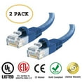 thumbnail image 1 of Huetron™ 2-Pack Cat 6 Ethernet Cable Cat6 Snagless Patch 200 Feet - Computer LAN Network Cord, BLUE, 1 of 1