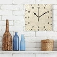 thumbnail image 3 of Cream Wall Clock Battery Operated Silent Non-Ticking Bedroom Office Kitchen Home School Decor 7.8"(Black), 3 of 10