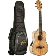 Oscar Schmidt OU7TEK Spalted Mango Acoustic Electric Tenor Ukulele w/Deluxe Bag