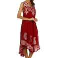thumbnail image 3 of Sakkas Zayna Embroidered Caftan Dress - Red / White - OS, 3 of 4