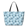 thumbnail image 2 of Fotbe Black White Gray Rabbit Bolsa de Viaje para Playa - Resistente al Agua, Bolsa Tote de Gran Capacidad y Ligera con 7 Bolsillos para Mujeres y Hombres, 2 of 7