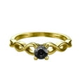 thumbnail image 2 of 0.70 CT 14K Yellow Gold Black Diamond Ring Twisted Braided Unique, 2 of 2