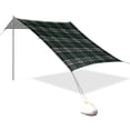 thumbnail image 3 of Portable Beach Tent Sun Shelter With Ground Pegs Water And Wind Resistant Sun Shade Canopy Angle Adjustable Dark Green White, 3 of 7