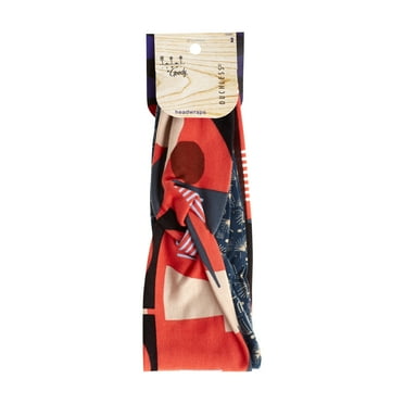 Goody Tru X Hola Lou Collab Ouchless® Printed Twist Head Wraps Orange, 2 CT
