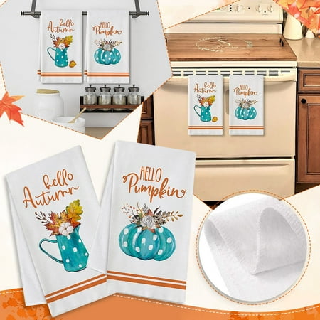 

PGE Home Gnomes Maple 18 Towels 2Pcs in Leaves Decor X Soft Fall Hand Pumkin Dishcloth Welcome 28 Flowers Rag Kitchen Welcome Home Textiles