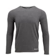 thumbnail image 1 of Poly Spandex Thermal Rib Top, Stretch Base Layer, Moisture Wicking, Activewear, Made in USA, Grey, Size Medium, 1 of 1