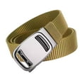 thumbnail image 4 of Cinturón de nailon para hombre, cinturón de tela resistente elástico, cinturón informal, hebilla automática, trabajo Dorado champagne, 4 of 8
