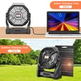 thumbnail image 3 of Dkois Ventilador Solar A Batería Recargable, 3 of 5
