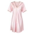 thumbnail image 4 of ZyeKqe Sleep Shirts for Women V Neck Sleeveless Nightgown Casual Lightweight Comfy Loungewear Mini Dress, 4 of 7