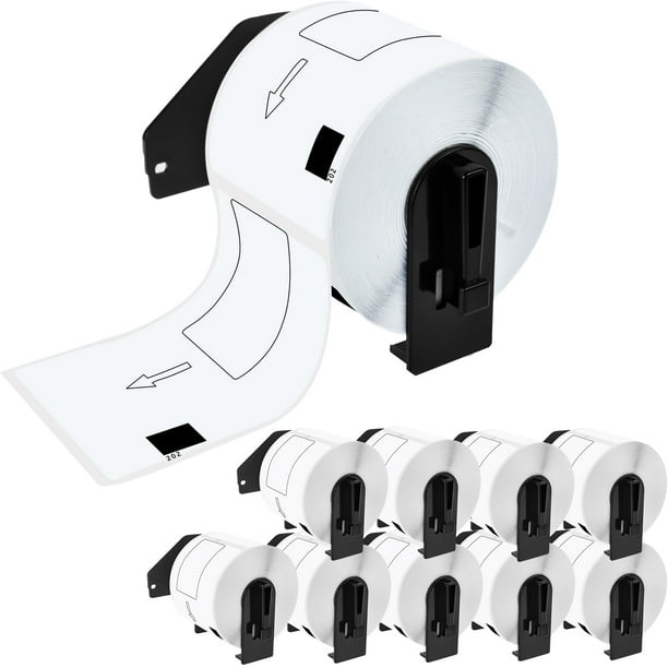 Greencycle 10 Roll 62mm 2 3 7 X100mm 4 Standard Address Shipping Label Tape Compatible For Brother Dk12 Dk 12 With Cartridge Used In Brother Ql 500 Ql 550 Ql 570 Ql 700 Ql 800 Printer Walmart Com Walmart Com