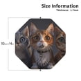 thumbnail image 3 of Pofeuu Wide Eyed Cartoon Cats Print Leather Coasters Set of 6, Round Cups Mugs Mat Pad for Home Kitchen Heat Resistant Drink Coasters,Octagon, 3 of 7