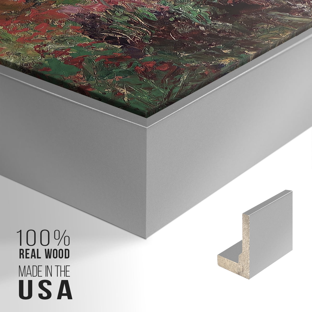 Vintage Landscape-CCXXXIX By Wexford Home Framed in Silver Wood Gallery Wrapped Canvas 17 in. x 25 in.