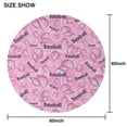 thumbnail image 6 of Pink Baseball Caps and Balls Pattern Round Tablecloth 60"x60",Wrinkle Wipeable Table Cloth for Kitchen Dining Room Picnic Patio Party, 6 of 6