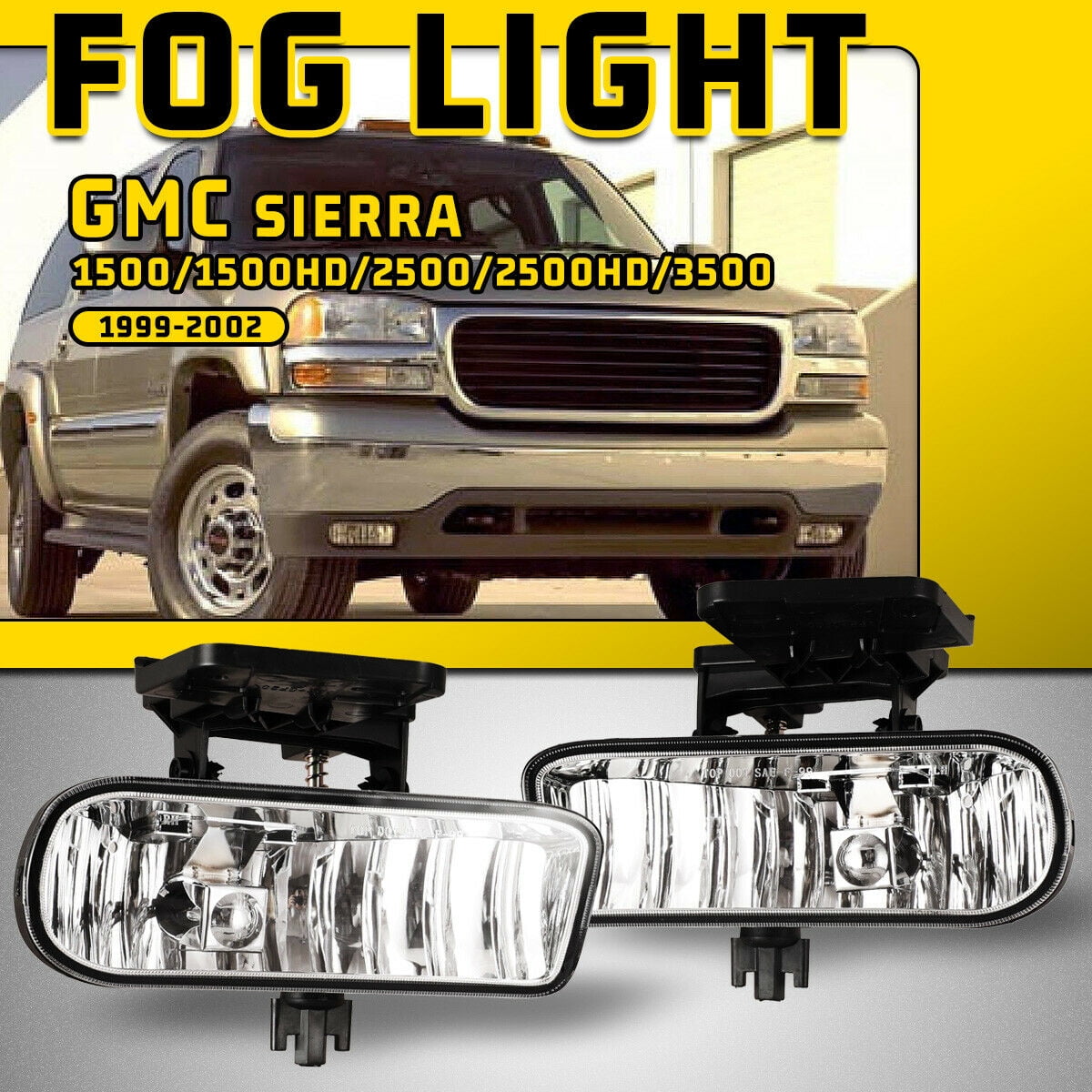 Fog Light For 00-06 GMC Yukon Clear Lens, Pair
