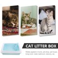 thumbnail image 3 of Semi-closed Cat Litter Box With Scoop Cat Litter Tray Cat Toilet Small Animals Toilet, 3 of 8