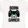thumbnail image 4 of Inktastic Born to Be a Gamer with Controller Boys or Girls Long Sleeve Baby Bodysuit, 4 of 5