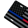 thumbnail image 3 of Yehwow Thin Blue Red Line Metal Car Plate Decorative Aluminum License Plate Tag Sign, 3 of 5