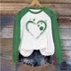 thumbnail image 4 of Xuyuer St. Patrick's Day Sweatshirt for Women Irish Shamrock Pullover Shirts Tops Raglan Sleeve Lucky Leaf Clover Shirt, 4 of 5