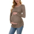 thumbnail image 2 of Women's Maternity Tops Sweaters Long Sleeve Knit Pregnancy Shirts Clothes, 2 of 6