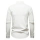 thumbnail image 1 of Blusa y camisa de manga larga con cuello vuelto para hombre, informal, a la moda, con botones sólidos, de poliéster, de manga larga y cuello vuelto., 1 of 6