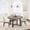 B, variant on 31.5" Round Dining Table for 4-6, Kitchen Dining Room Table with Sturdy Metal Frame, Wood Circle Kitchen Table for Space Saving - Walnut (No Chairs)