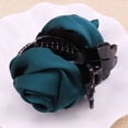 thumbnail image 1 of for Women Girl Ribbon Plastic Hair Claw Ponytail Clips Hair Claws Clips Flower Korean Rose Floral GREEN, 1 of 1