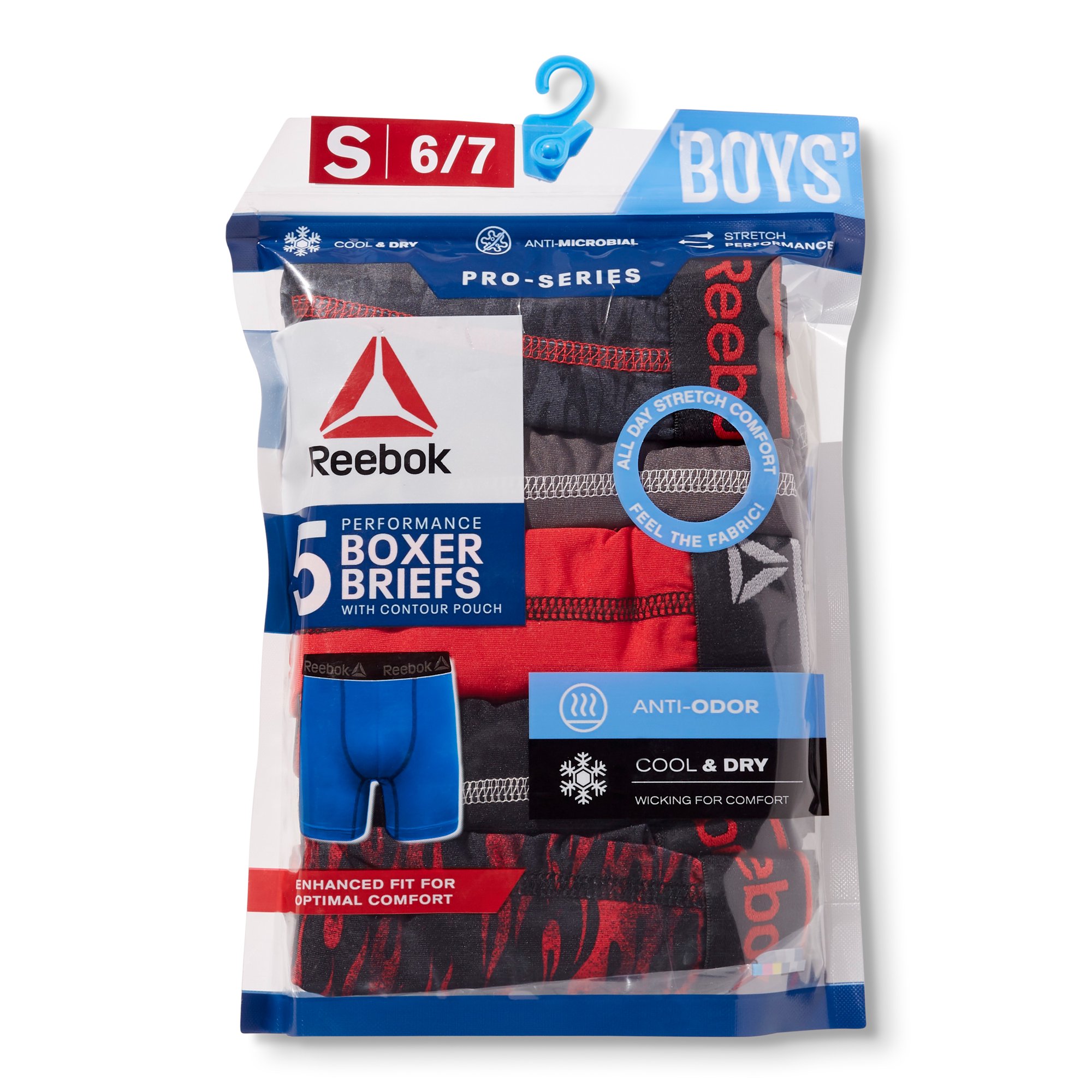 Reebok Boys' Performance Boxer Briefs, 5 Pack, Sizes S-XL - image 3 of 6
