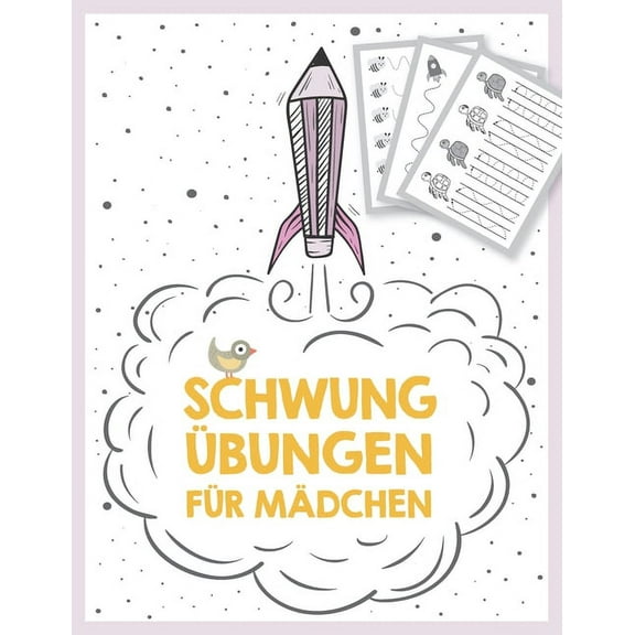 Schwungübungen für Mädchen ab 4 Jahren, Schwungübungsbuch zur Vorbereitung auf die Vorschule und den Kindergarten (Paperback)