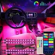 Tenmiro Interior Car Lights,Car SE33Accessories LED Lights for Car,Smart APP Control with Remote Control,Music Sync Color Change,16 Million Color car Decor with Car Charger 12V 2A