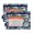 Blue Whales Star Seaweed, variant on 2 Pack Pencil Pouch for 3 Ring Binder Smooth Zipper Folders with Pockets Clear Window Pencil Case Cute Bear and Leaves