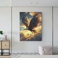thumbnail image 6 of Kdxio Golden Sky Bald Eagle Pattern Canvas Wall Art 12x16 Inches - Waterproof HD Print Solid Wood Frame for Living Room & Bathroom,Vertical, 6 of 8