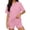 Pink, variant on yillto Womens Shorts Set 2 Piece Outfits Summer Lounge Short Sleeve Tops Matching Sweatsuit Casual Sets