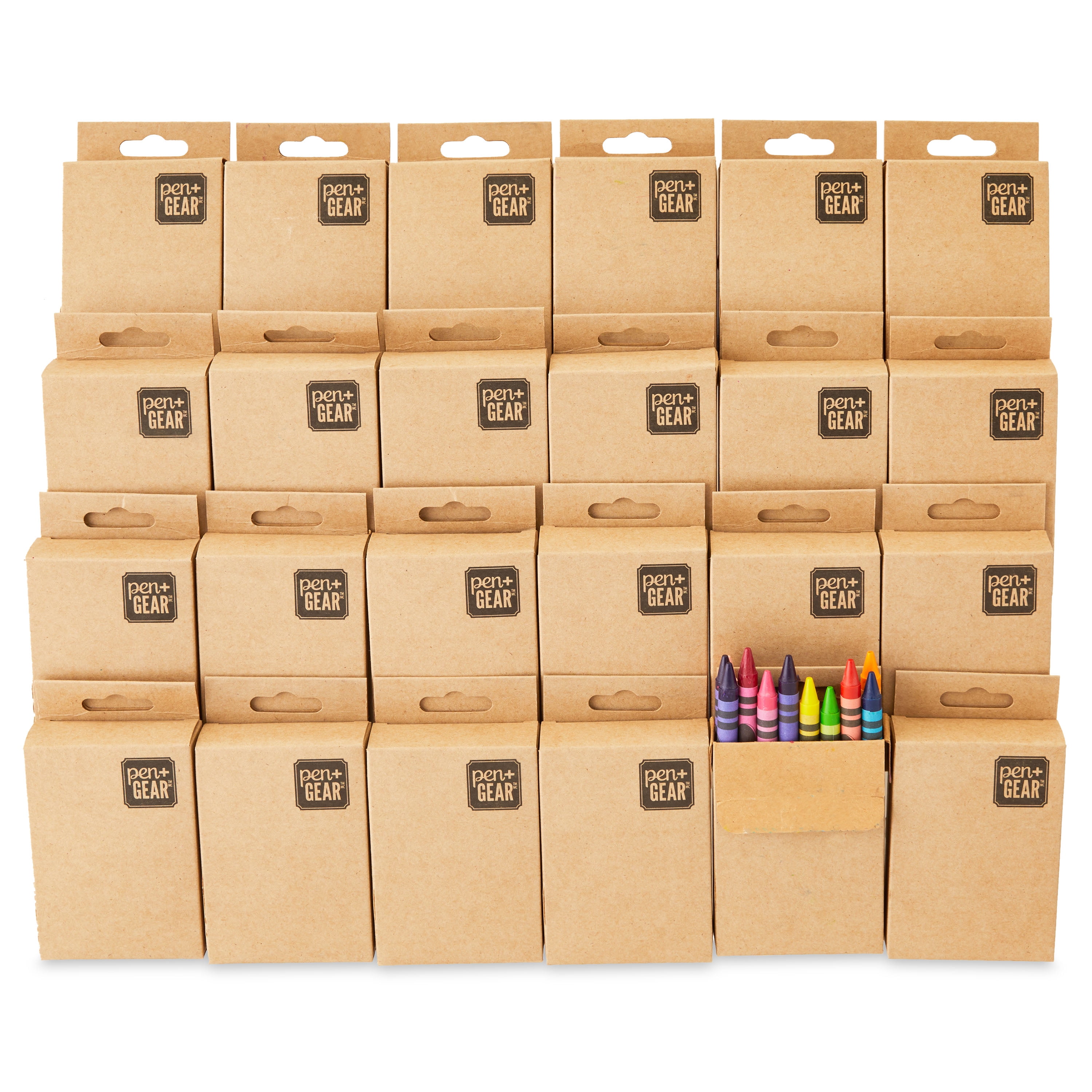 Pen+Gear Pen + Gear Classic Crayons in Bulk, Classroom Supplies for Teachers, 24 Crayon Packs with 24 Assorted Colors