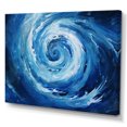 thumbnail image 2 of Designart "Swirling Blue Wave Spiral VI" Abstract Spirals Canvas Art Print, 2 of 7