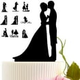thumbnail image 4 of Silhouette Groom Bride Valentine's Day Cake Topper Love Wedding Birthday Anniversary Acrylic Cupcake Decoration 6, 4 of 6
