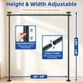 thumbnail image 2 of SUNALLY Room Dividers Curtain Rod No Drilling, 4-10ft(H) 28-70inch(W) Adjustable Room Separator for Space Partition, Heavy Duty Floor to Ceiling Tension Rod, Black, 2 of 7