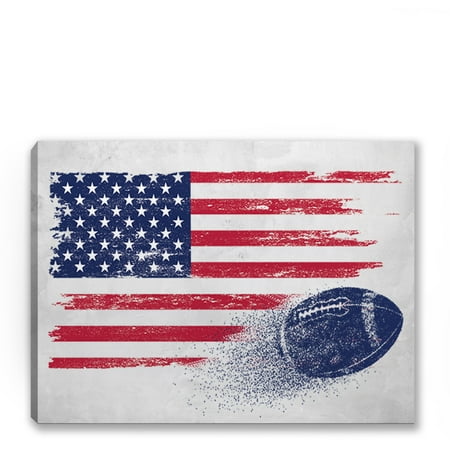 Awkward Styles Patriotic Printed Canvas American Football Lovers Gifts Football Print Art Football Canvas for Fitness Club Football Team American Sport Style Football Fans Nifty Gifts for