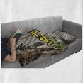 thumbnail image 6 of Rasta Soft Flannel Fleece Throw Blanket, Jamaican Reggae Music Inspired Rastafari Street Graffiti Image, Cozy Plush for Indoor and Outdoor Use, 50" x 60", Pale Green Yellow, by Ambesonne, 6 of 6