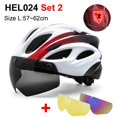 thumbnail image 1 of NEWBOLER-casco de ciclismo con luz LED para hombre y mujer, accesorio con lentes extraíbles para bicicleta de montaña o de carretera, con gafas Fivean Cascos de ciclismo, 1 of 2