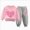 T7-Pink, variant on 2-3 Years Child Baby Girl Outfits Shirt Pants Fall Winter Clothes Long Sleeved Sweatshirt Pants Casual Two Piece Set Girls Blue Tracksuit