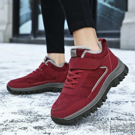 

Couple Models Women s Winter Plus Velvet Warm Middle Aged And Elderly Light Casual Comfortable Non Slip Outdoor Walking Snow Boots Shoes