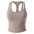 thumbnail image 5 of Kingdiese Women's Detachable Bra Pad V Neck Stylish Back Sports Vest Satin Top for Women, Size M, 5 of 5