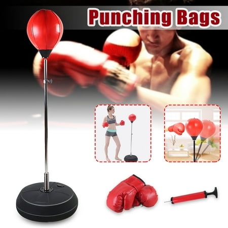Adjustable Boxing Train Speed Ball Free Standing Punching Bag Trainer MMA Fitness Training Gloves Home Gym Gift for your