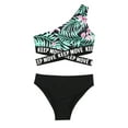 thumbnail image 3 of vastwit Kids Girls 2Piece Bikini Swimsuit One Shoulder Swim Top with Bottoms Rash Guard Swimwear Set Green Lily 16, 3 of 7