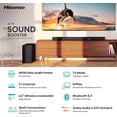 thumbnail image 5 of Restored Hisense HS3100 3.1Ch Sound Bar with Wireless Subwoofer, 480W, DTS Vritual: X, Dolby Digital Plus, Bluetooth 5.3, EzPlay, Roku TV Ready, HDMI/AUX/ARC/Optical (HS3100, 2024 Model), 5 of 7