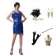 thumbnail image 1 of Conjunto vintage sexy con borlas y tirantes para mujer, tallas grandes S-3XL, vestido de noche con lentejuelas, 1 of 5