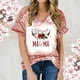 thumbnail image 3 of Top de manga corta con estampado de degradado Sexy de verano para mujer con cuello en V y estampado de día regular para mujer OAVQHLG3B Store lin121212, 3 of 4