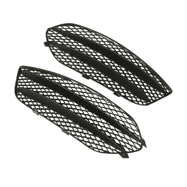 Fog Lamp Cover, Protective Perfect Fit Shockproof Front Bumper Fog Light Grille Black For CLA-Class C117 Line CLA45