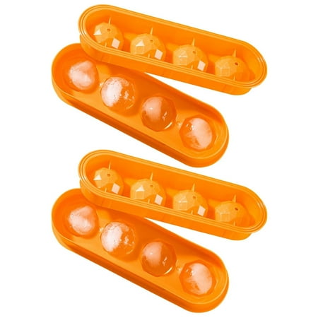 

Flexible Ice Tray 4 Ice Molds For Freezer Easy Release Stackable Ice Trays For 2PC Press Parts