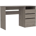 thumbnail image 5 of TUHOME Dublin Three Drawer Computer Desk Engineered Wood Desks in  Gray, 5 of 7